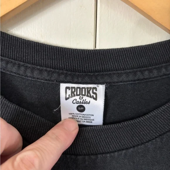 Crooks & Castles Black T-Shirt for Men - Picture 2 of 3